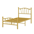 Struttura Letto Matrimoniale in Metallo a Cuore con Testiera e Pediera, Design a Piattaforma con Robusto Supporto a Doghe e Spazio Contenitore Sotto il Letto per Camera da Letto