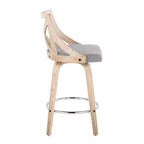 Sgabelli da bar Charlotte altezza bancone, colore bianco/grigio chiaro (set da 2)