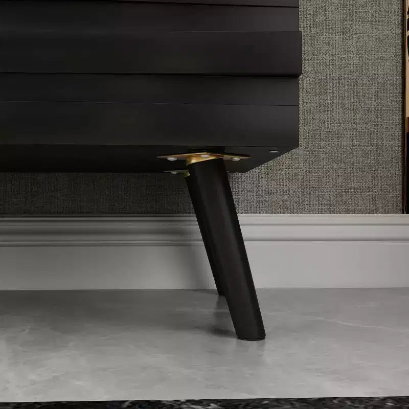 Madia da 47,2" con Design Moderno, Buffet Nero, Mobile Contenitore, Consolle per Arredamento Casa in Legno