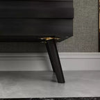 Madia da 47,2" con Design Moderno, Buffet Nero, Mobile Contenitore, Consolle per Arredamento Casa in Legno
