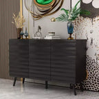 Madia da 47,2" con Design Moderno, Buffet Nero, Mobile Contenitore, Consolle per Arredamento Casa in Legno