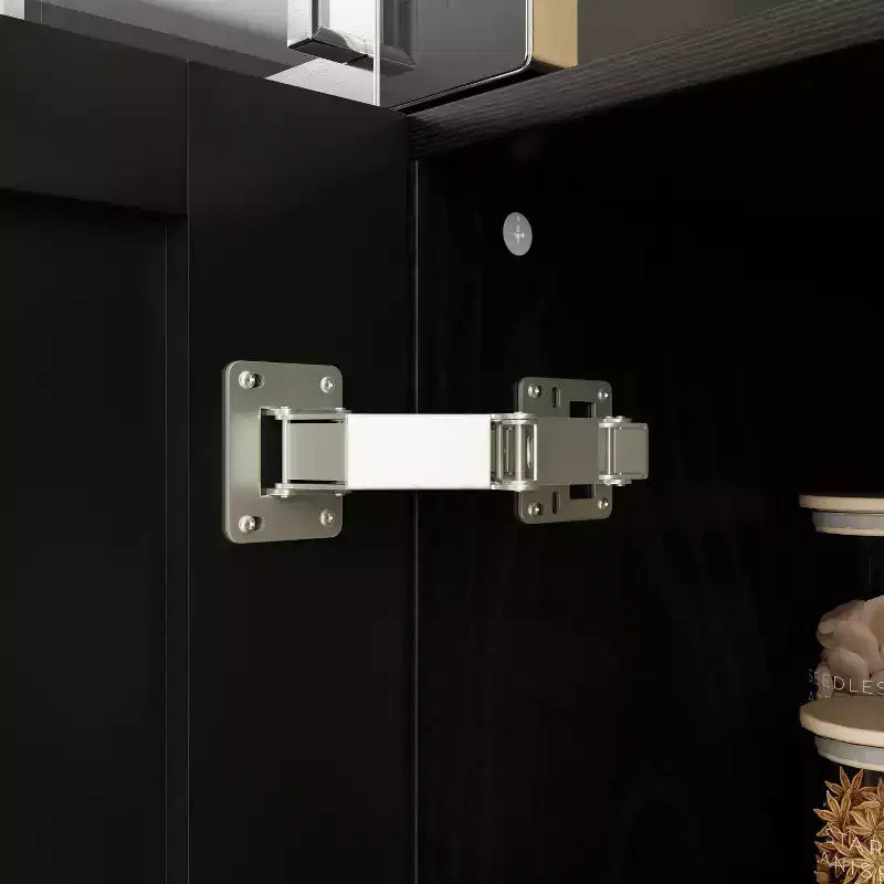 Madia da 47,2" con Design Moderno, Buffet Nero, Mobile Contenitore, Consolle per Arredamento Casa in Legno